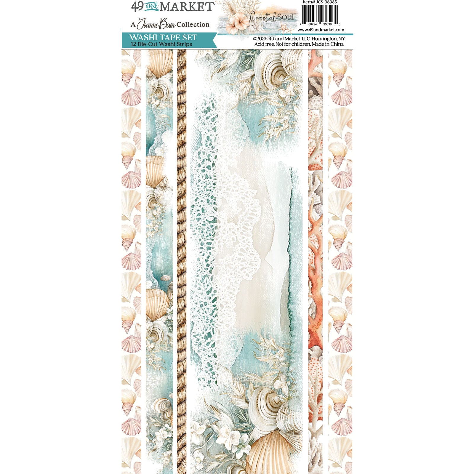 49 & Market Coastal Soul Washi Tape Sheet Set